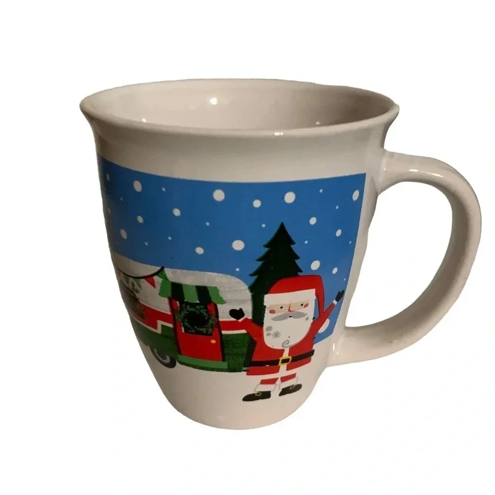 Royal Norfolk Christmas coffee cup with Santa and trailer